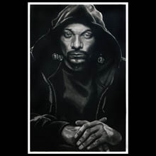 Snoop, Dogg,
                drawing, Charcoal